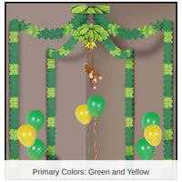 6 Pack Bulk Jungle Monkey Party Canopy