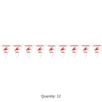 12 Pack Bulk Mardi Gras Crawfish Boil Pennant Banner