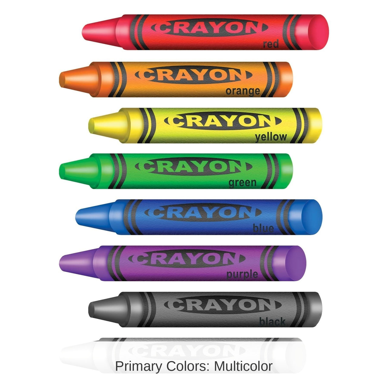 96 Piece Bulk Crayons Party Peel 'N Place Clings