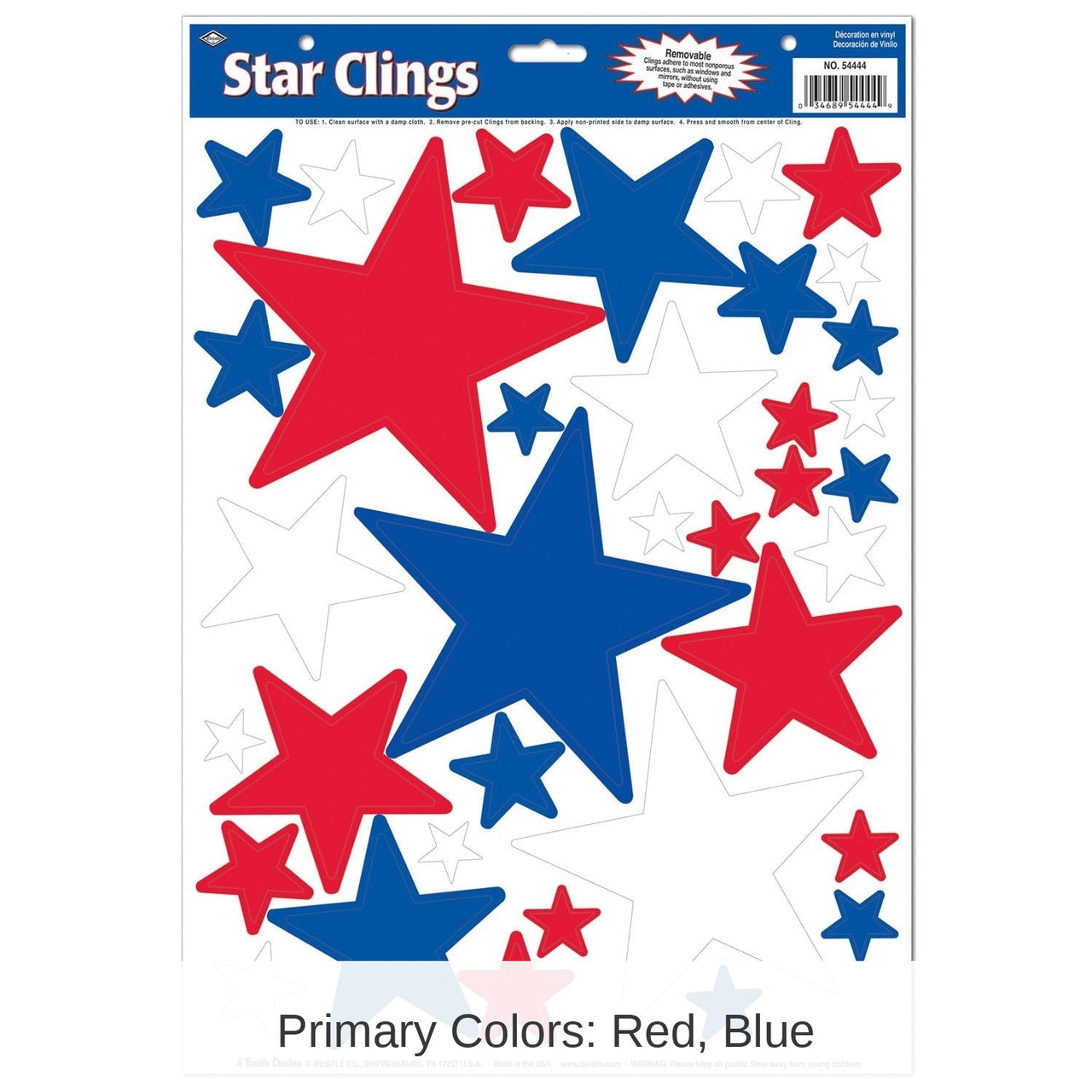 432 Piece Bulk Star Party Clings