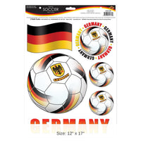 12 Pack Bulk Germany Soccer Peel 'N Place Decals