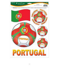 12 Pack Bulk Portugal Soccer Peel 'N Place Decals