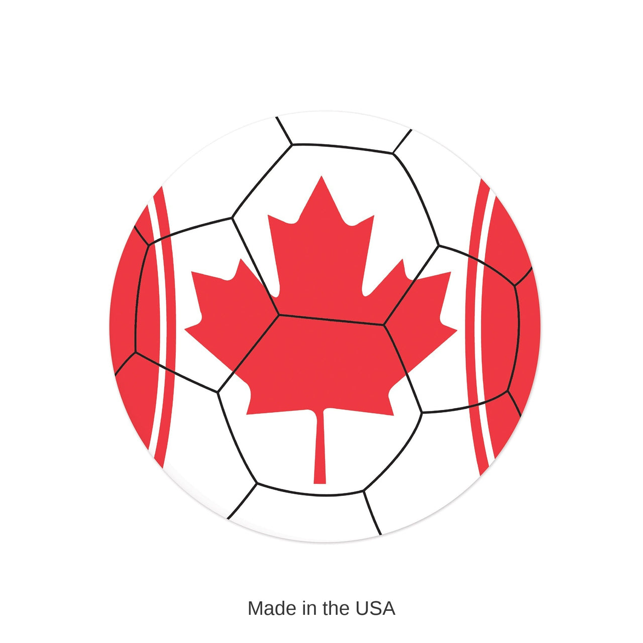 12 Pack Bulk Canada Soccer Peel 'N Place Decal 5.25 inch Sheet