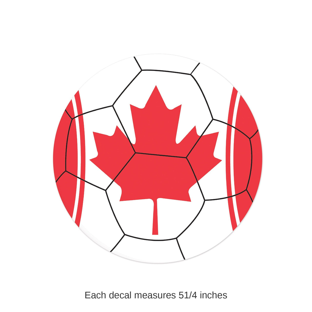 12 Pack Bulk Canada Soccer Peel 'N Place Decal 5.25 inch Sheet