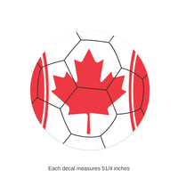12 Pack Bulk Canada Soccer Peel 'N Place Decal 5.25 inch Sheet