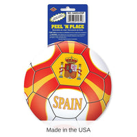 12 Piece Bulk Soccer Party Peel 'N Place Clings - Spain