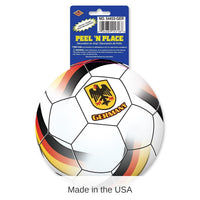 12 Piece Bulk Soccer Party Peel 'N Place Clings - Germany