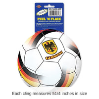 12 Piece Bulk Soccer Party Peel 'N Place Clings - Germany