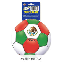 12 Piece Bulk Soccer Party Peel 'N Place Clings - Mexico