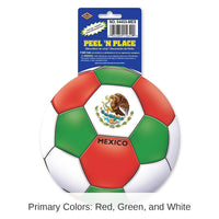 12 Piece Bulk Soccer Party Peel 'N Place Clings - Mexico