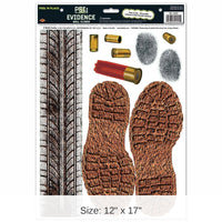 12 Pack Bulk PSI Evidence Party Peel 'N Place Cling Sheets