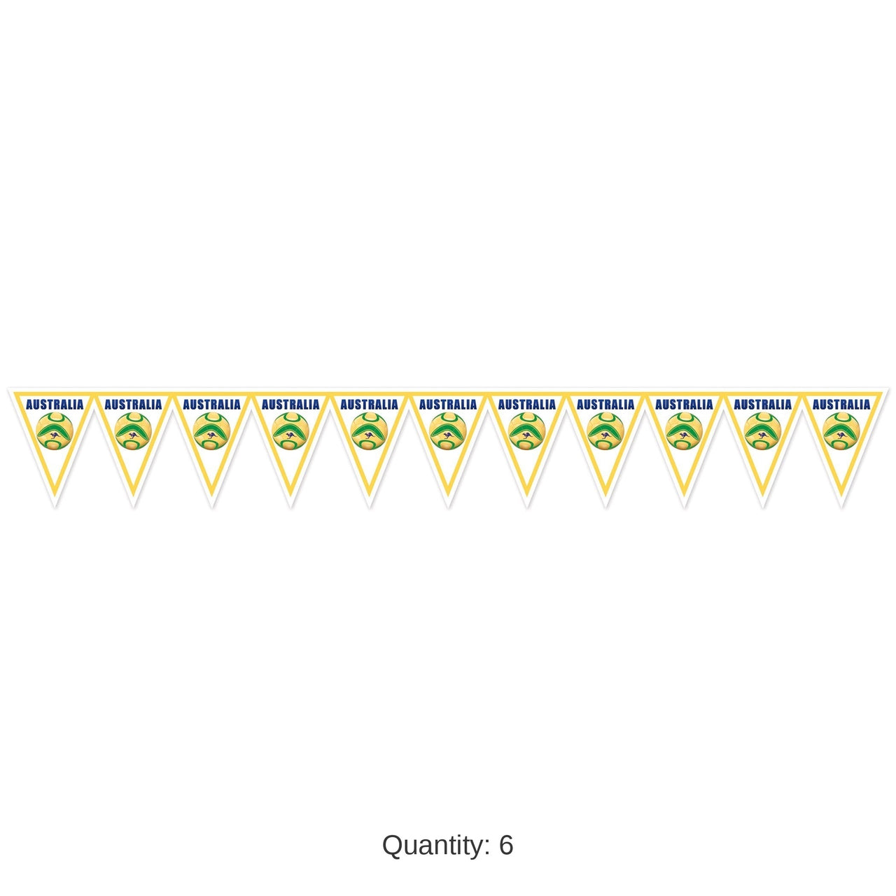6 Pack Bulk Australia Flag Pennant Banner All-Weather Sports Decor