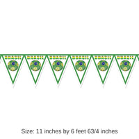 6 Pack Bulk Soccer Party Pennant Banner - Brasil