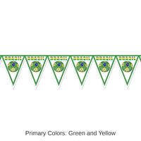 6 Pack Bulk Soccer Party Pennant Banner - Brasil