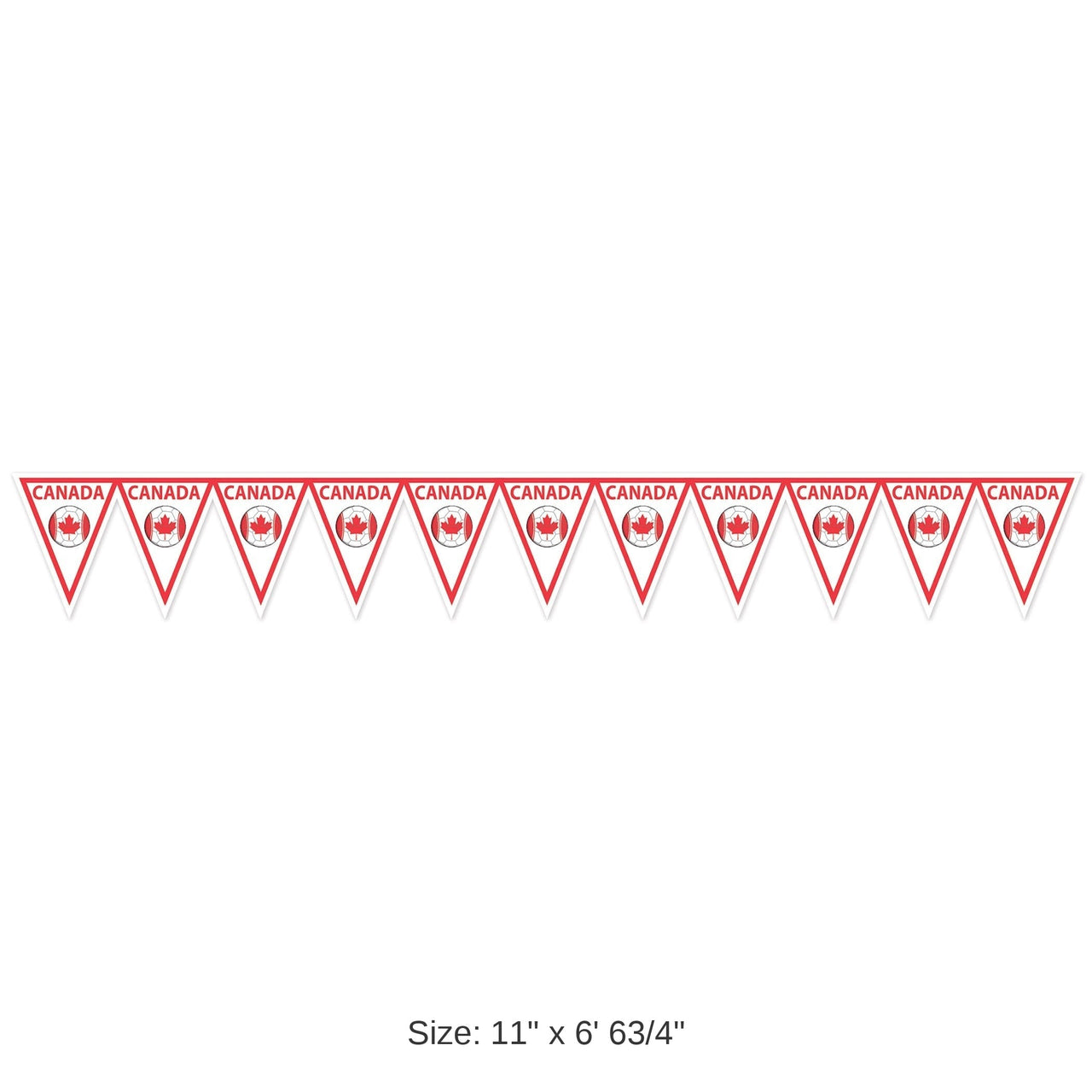 6 Pack Bulk Canada Pennant Banner All-Weather Sports Flag Garland