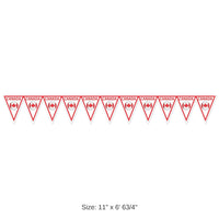 6 Pack Bulk Canada Pennant Banner All-Weather Sports Flag Garland