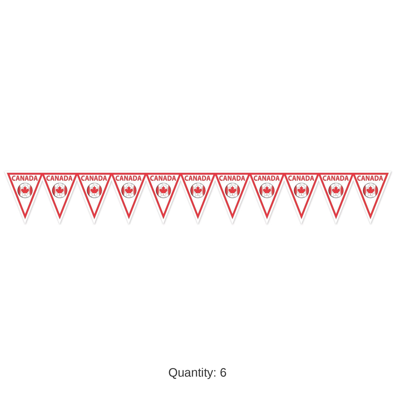 6 Pack Bulk Canada Pennant Banner All-Weather Sports Flag Garland