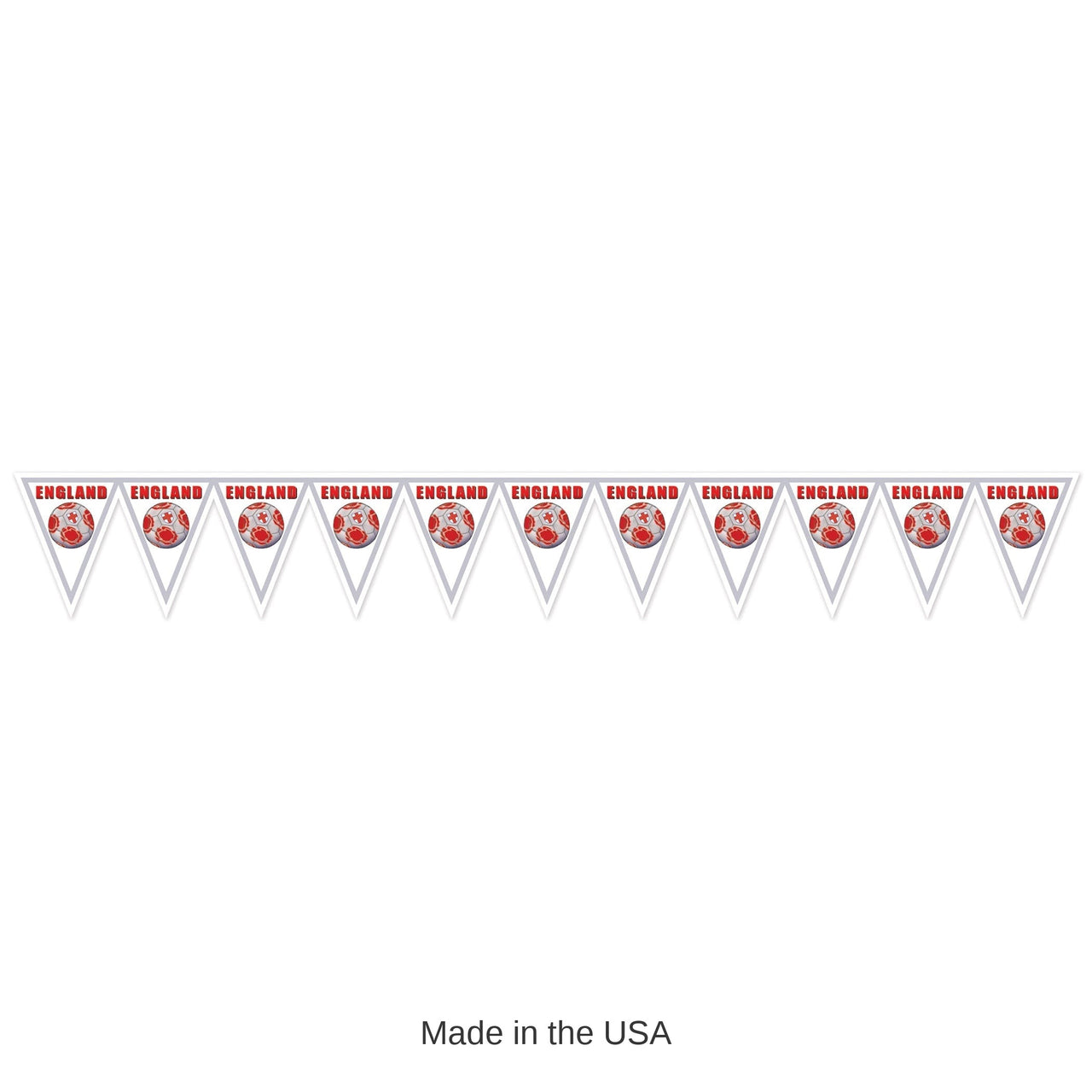 6 Pack Bulk England Soccer Pennant Banner All-Weather Design