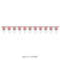 6 Pack Bulk England Soccer Pennant Banner All-Weather Design