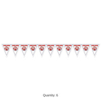 6 Pack Bulk England Soccer Pennant Banner All-Weather Design