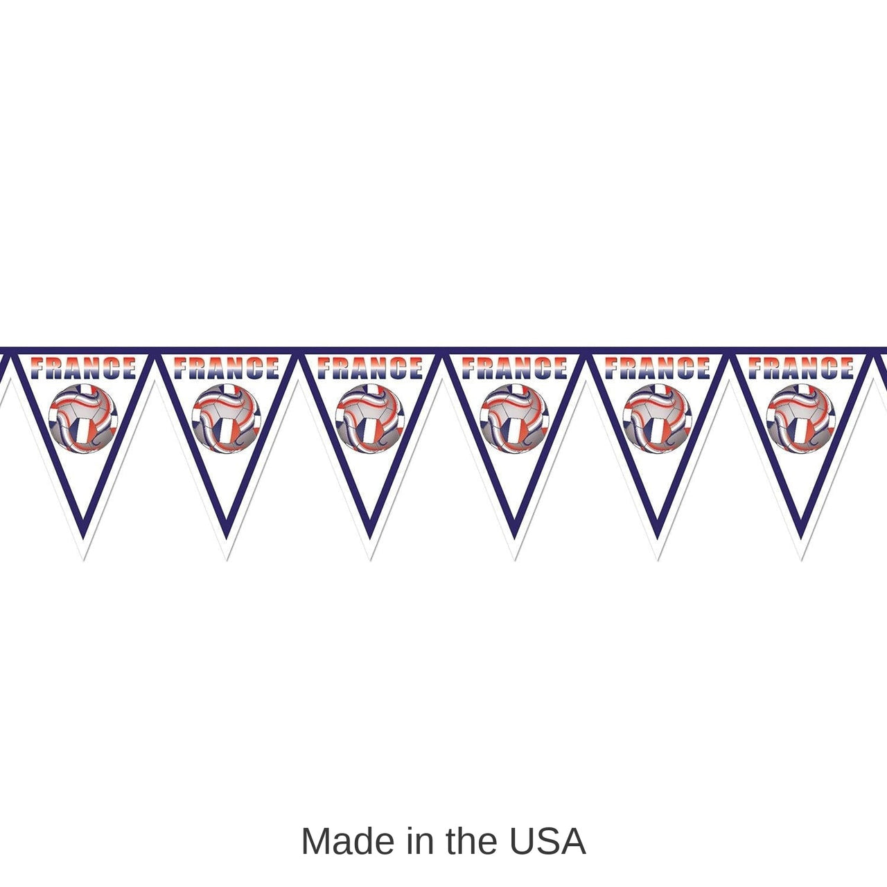 6 Pack Bulk Soccer Party Pennant Banner - France