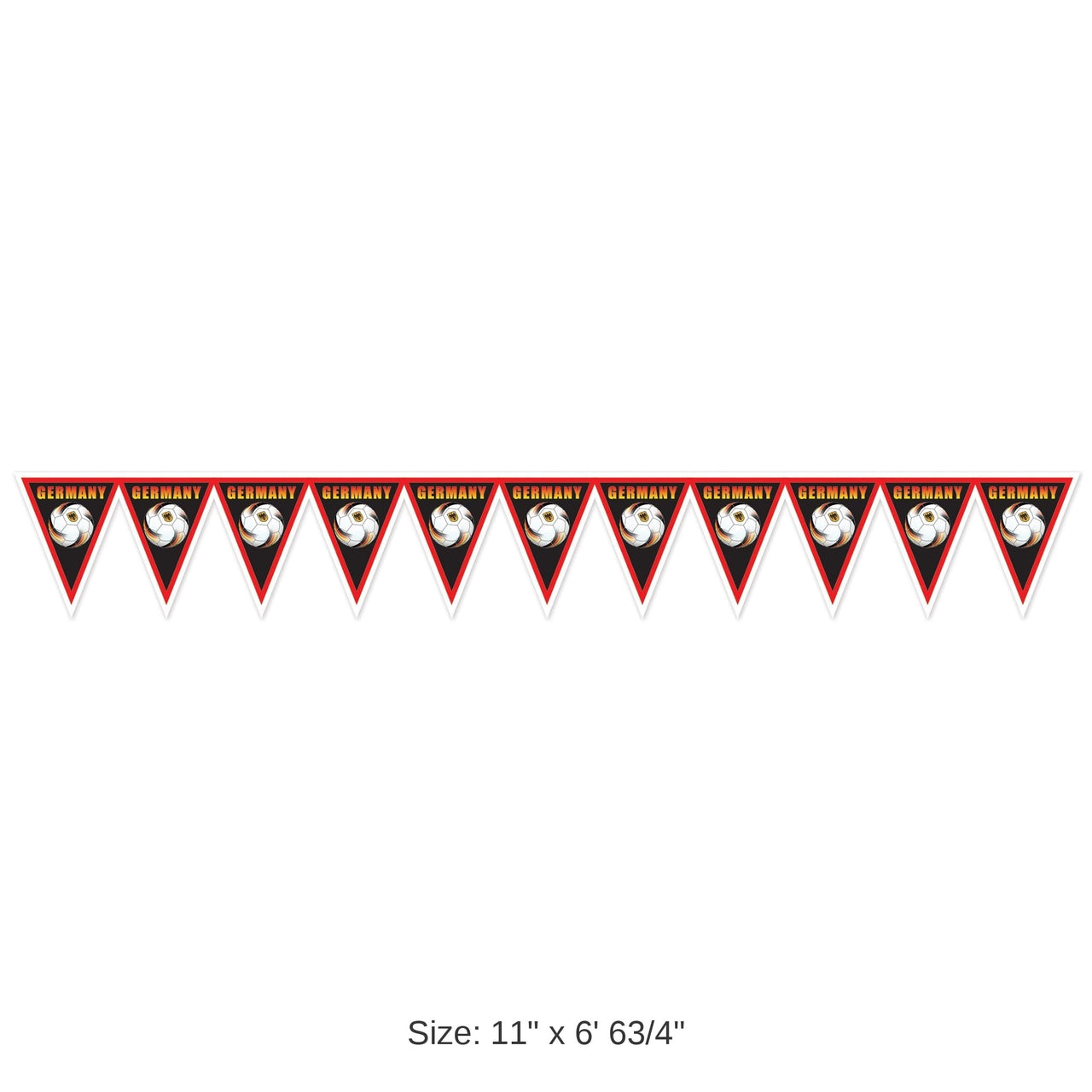 6 Pack Bulk Germany Pennant Banner All-Weather Soccer & Sports Decor