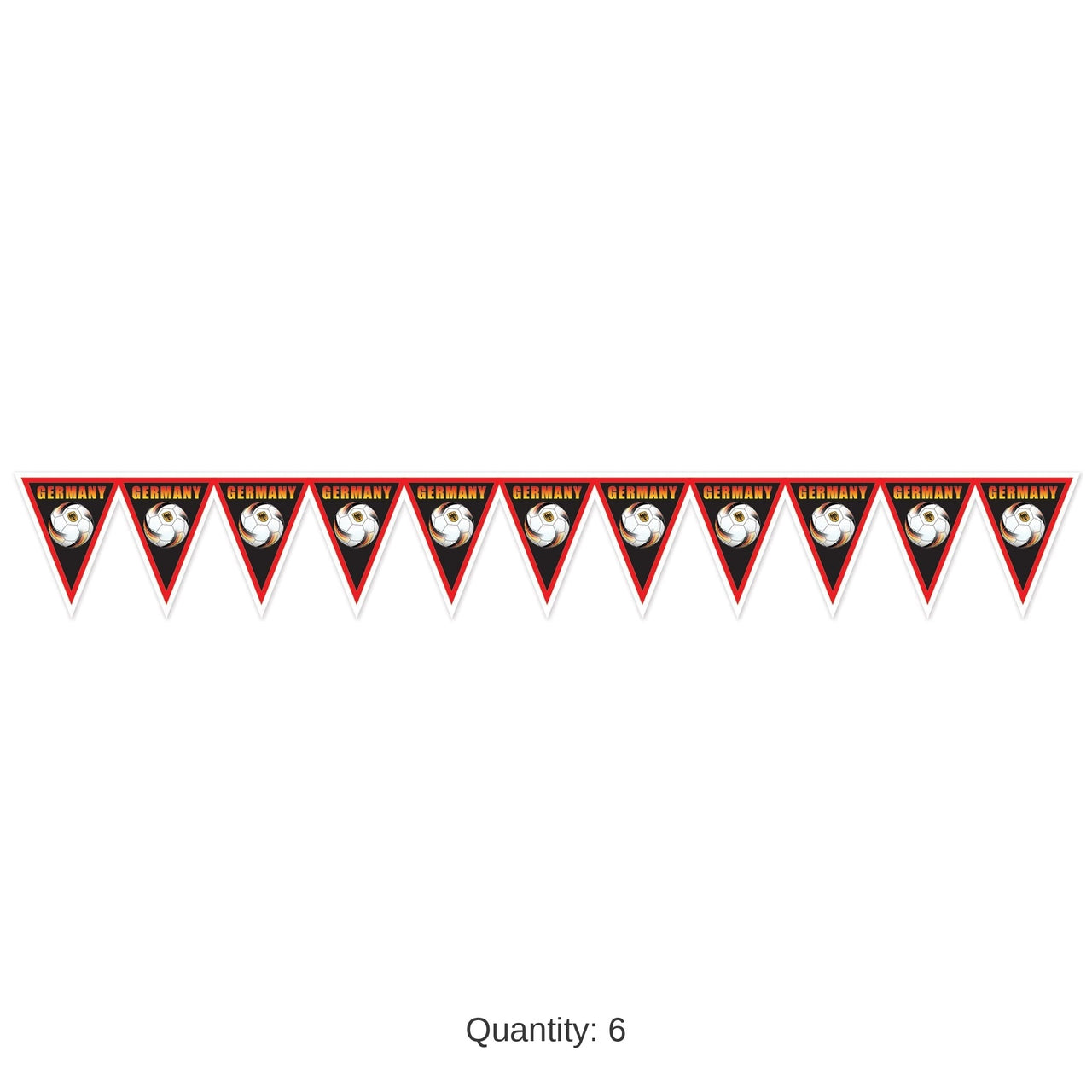 6 Pack Bulk Germany Pennant Banner All-Weather Soccer & Sports Decor