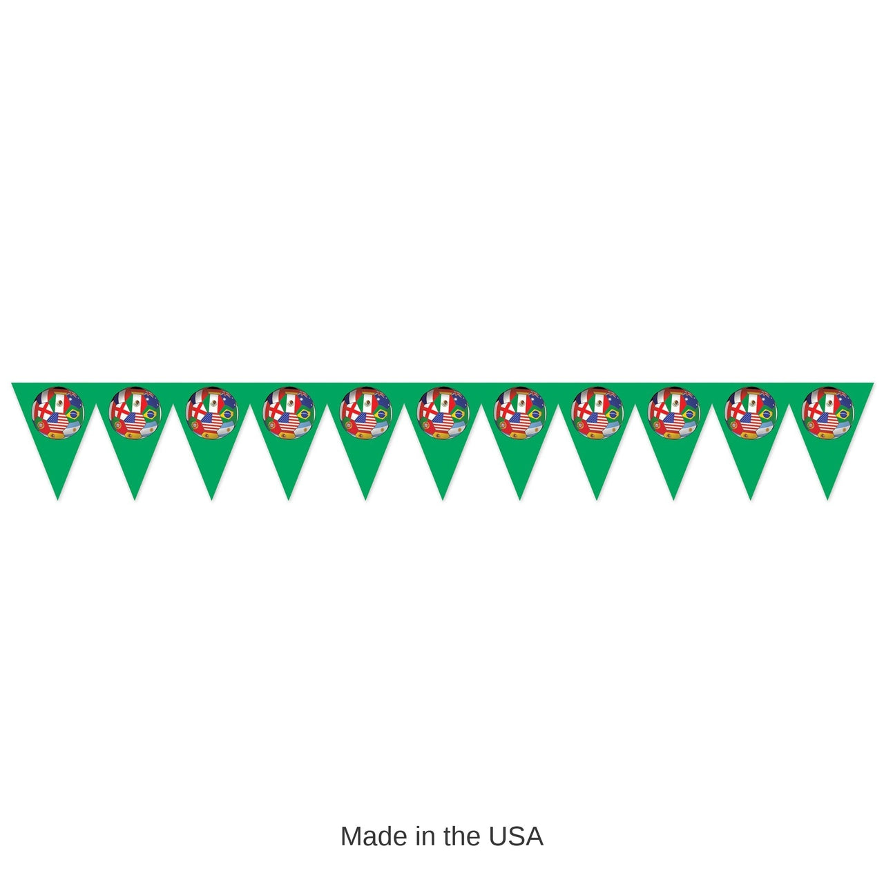 6 Pack Bulk International Pennant Banner All-Weather Sports Decor