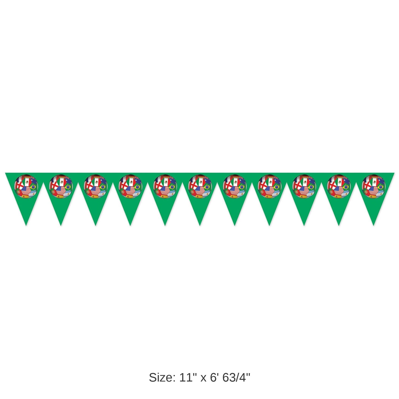 6 Pack Bulk International Pennant Banner All-Weather Sports Decor