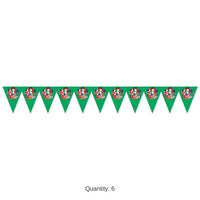 6 Pack Bulk International Pennant Banner All-Weather Sports Decor