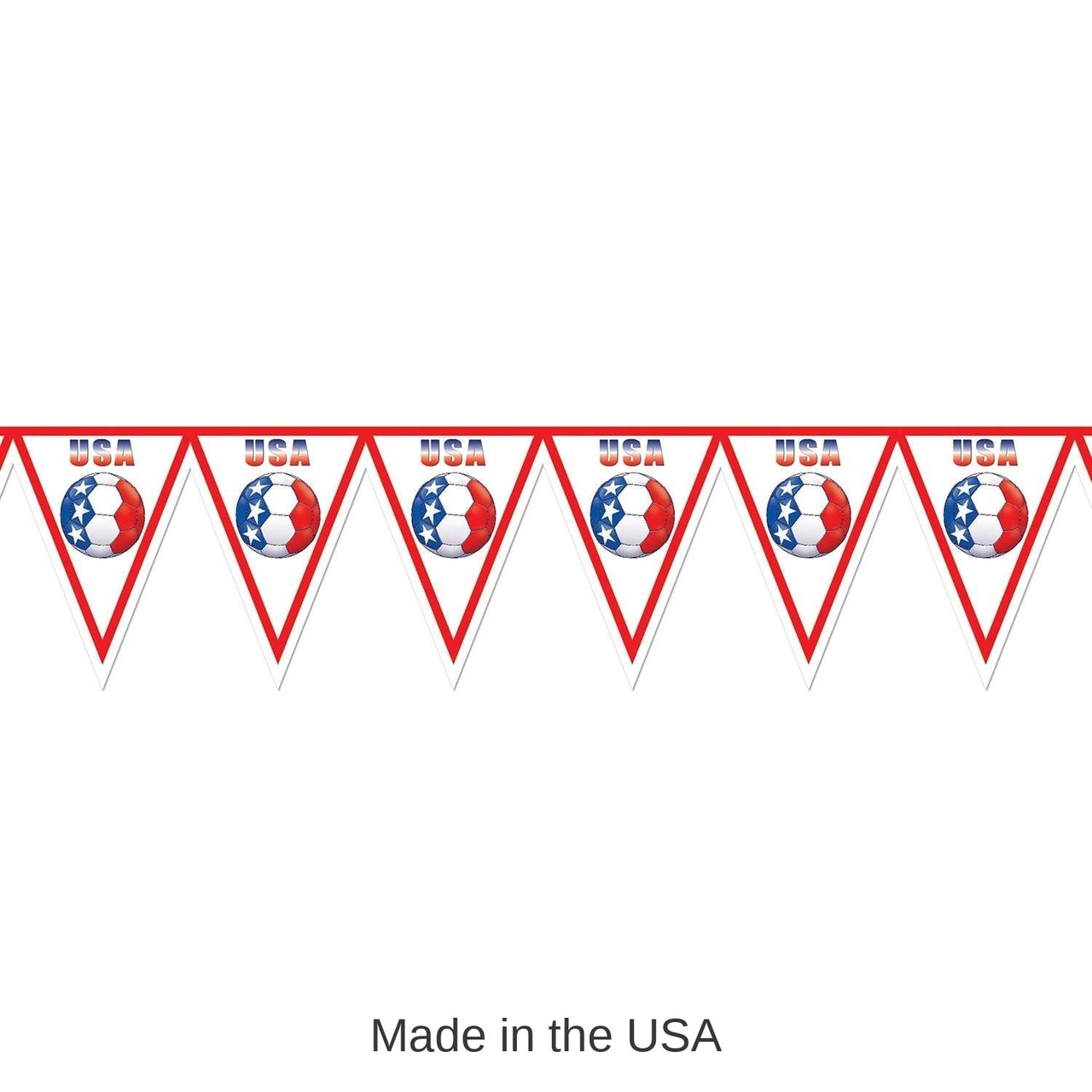 6 Pack Bulk Soccer Party Pennant Banner - United States