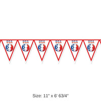 6 Pack Bulk Soccer Party Pennant Banner - United States