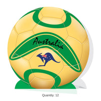 12 Pack Bulk Soccer Australia 3D Centerpiece Sports Party Decor