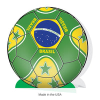 12 Pack Bulk Brazil Soccer 3D Centerpiece 9.25 inch Sports Decoration