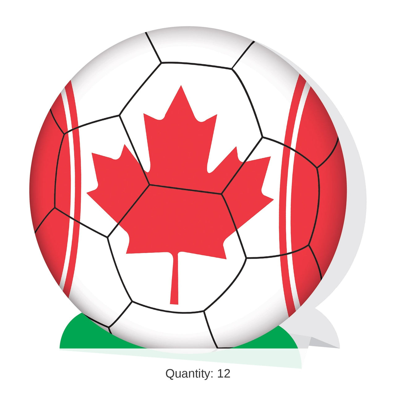 12 Pack Bulk Canadian Soccer 3D Centerpiece 9.25 inch Sports Decor