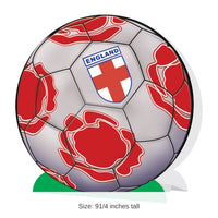 12 Pack Bulk England Soccer 3D Centerpiece 9.25 inch Sports Decoration