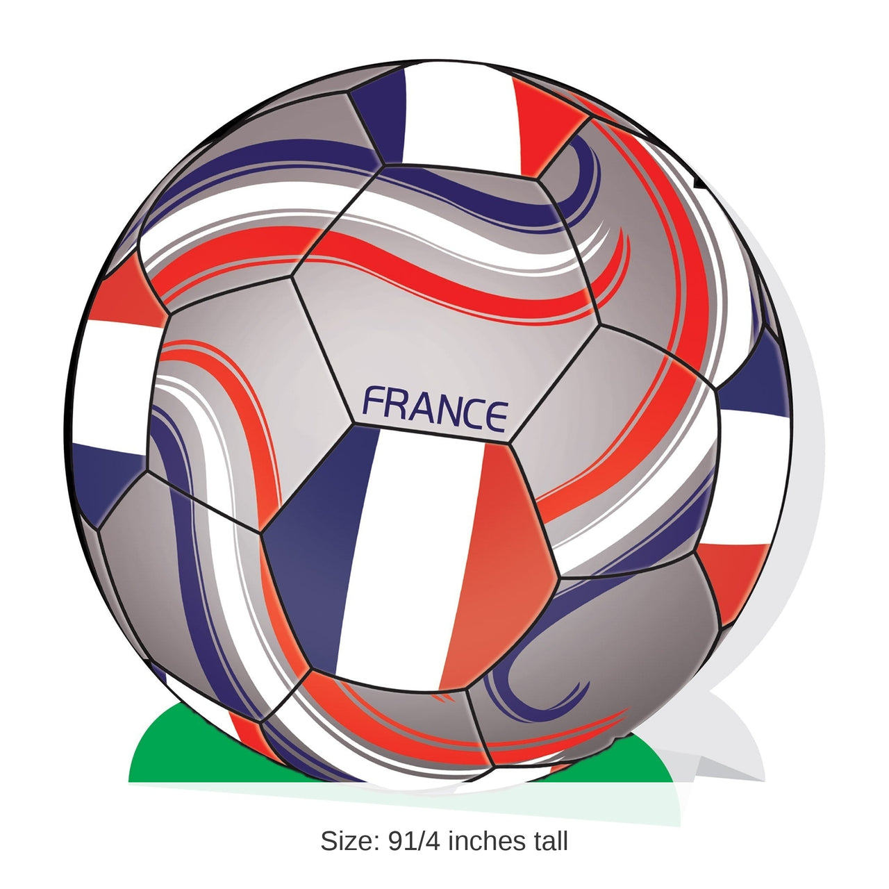 12 Pack Bulk France Soccer 3D Centerpiece 9.25 Inch Party Decoration