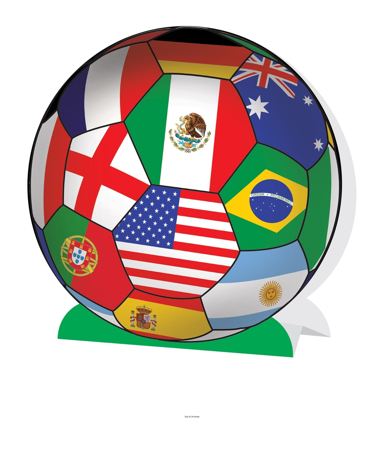 12 Pack Bulk Soccer Ball 3D Centerpiece 9.25 inch Sports Party Decor
