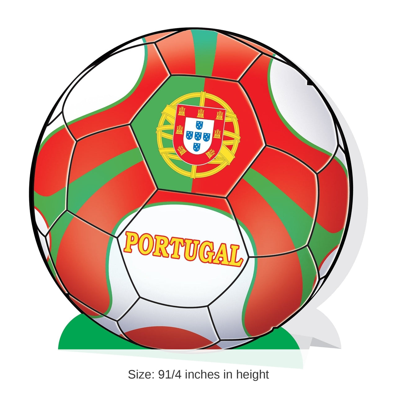 12 Pack Bulk Portugal Soccer Centerpiece 9.25 inch 3D Table Decoration