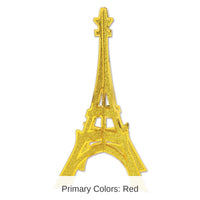 12 Pack Bulk 3-D Glittered Eiffel Tower Party Centerpiece