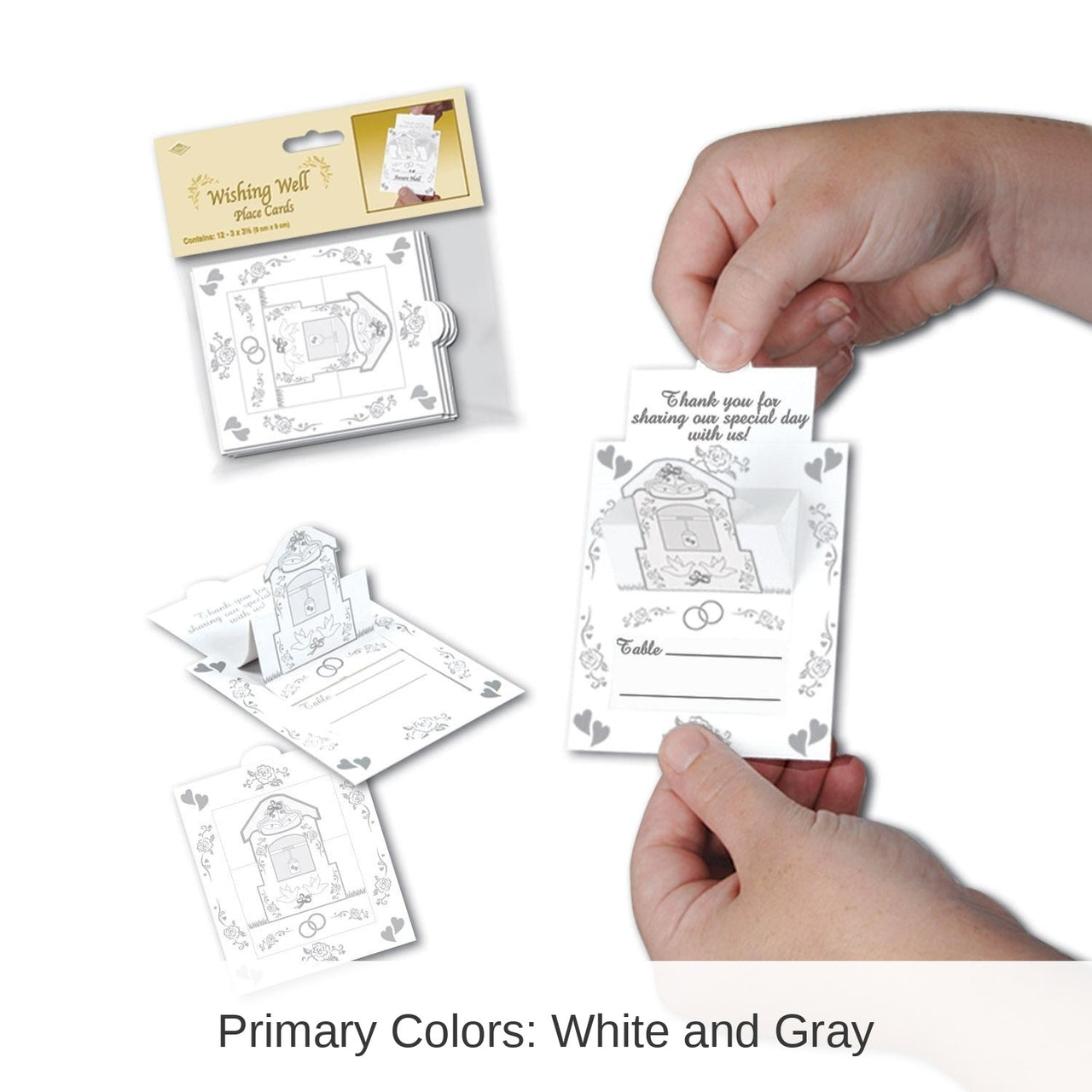 144 Pack Bulk Wishing Well Place Cards
