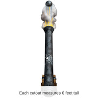 12 Pack Bulk Jointed Pirate Cannon Pull-Down Party Cutout