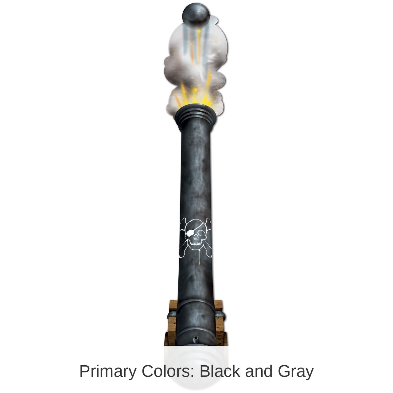 12 Pack Bulk Jointed Pirate Cannon Pull-Down Party Cutout