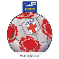 12 Pack Bulk Soccer Party Cutout - England