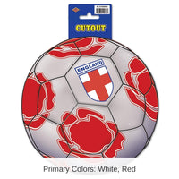 12 Pack Bulk Soccer Party Cutout - England