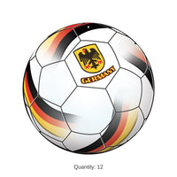 12 Pack Bulk Germany Soccer Cutout 10-inch Double-Sided Decoration