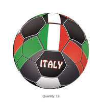 12 Pack Bulk Italy Soccer Cutout Printed 2 Sides 10 Inch Decor