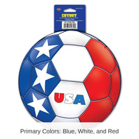 12 Pack Bulk Soccer Party Cutout - United States