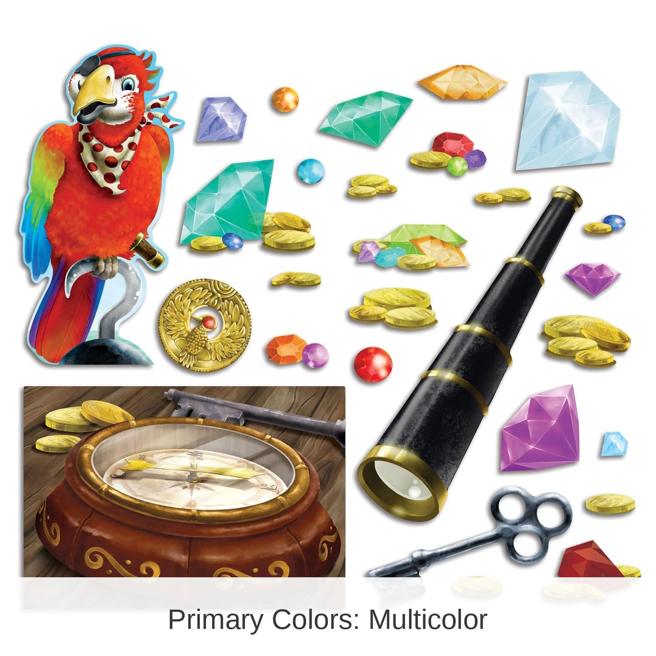 336 Piece Bulk Treasure Hunt Party Cutouts
