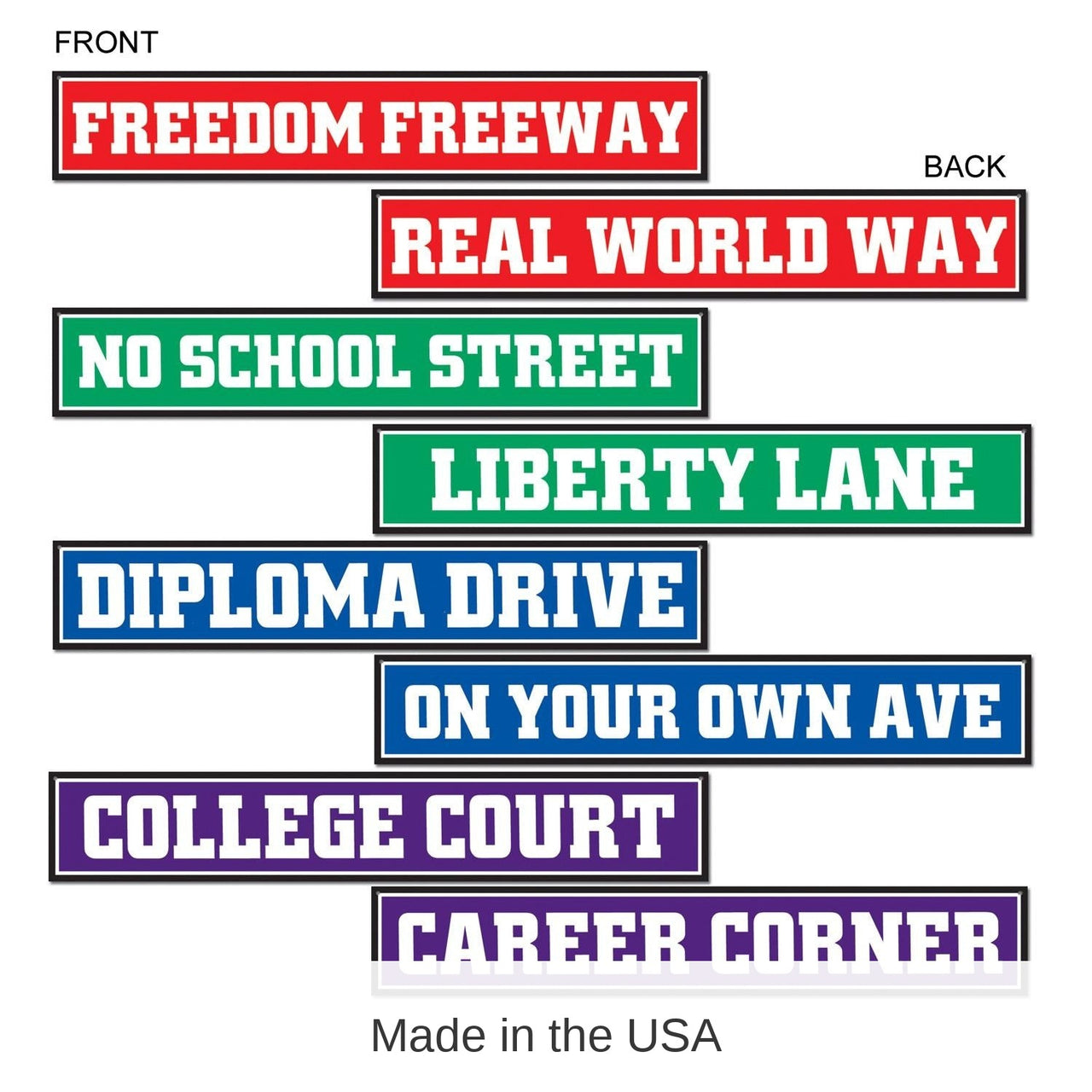 48 Pack Bulk Graduation Party Street Sign Cutouts